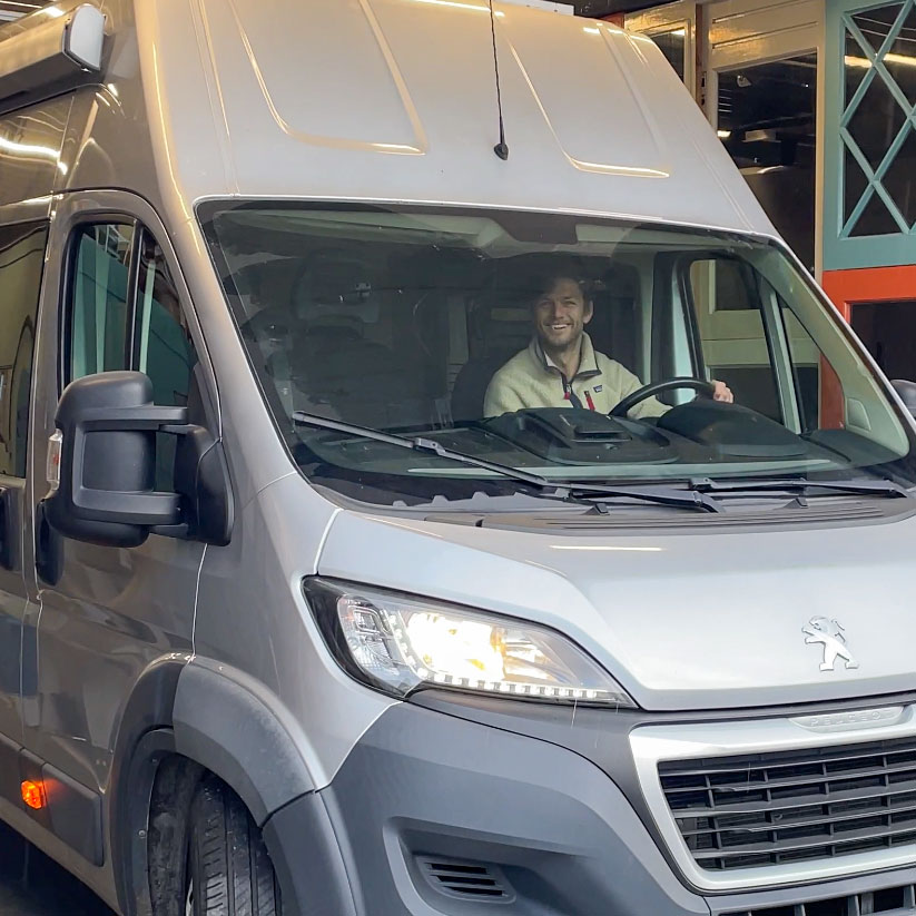 Custom Camper door Vanlife Platform, portret